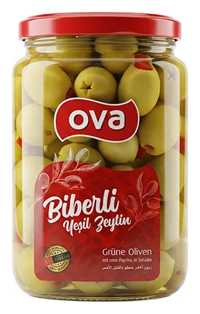 OVA Biberli Yesil Zeytin 680g
