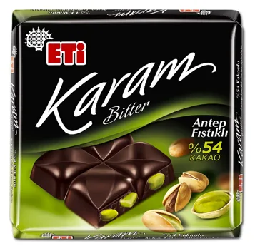 Eti Karam Dark Bitterschokolade mit Pistazien 60g