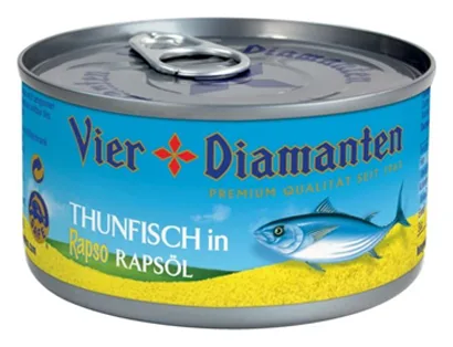 Vier Diamanten Thunfisch mit Rapsöl 195g