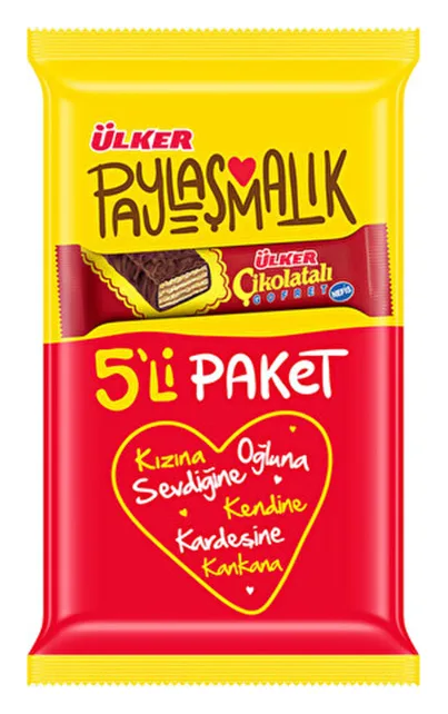 Ülker Cikolatali Gofret 5'li Paket 1- 180g