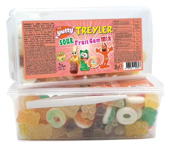Yutty Treyler Sour Fruit Gum Mix 200g