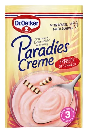 Dr.Oetker Paradies Creme Erdbeer 65g