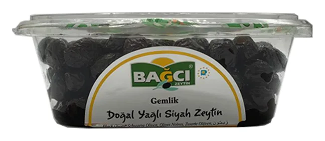 Bagci Schwarz Oliven Gemlik Dogal Yagli 400g