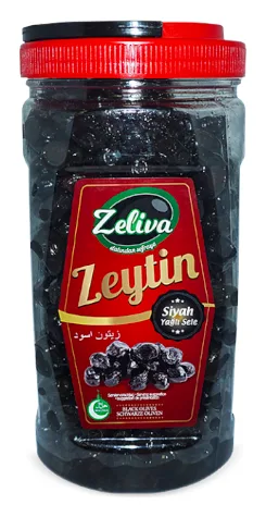 Zeliva Gemlik Siyah Sele Zeytin Pet 1200g