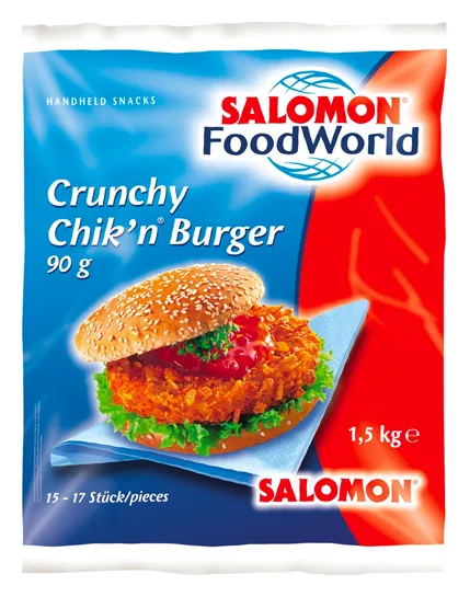- Salomon Crunchy Chik'n Burger 90gr/stk