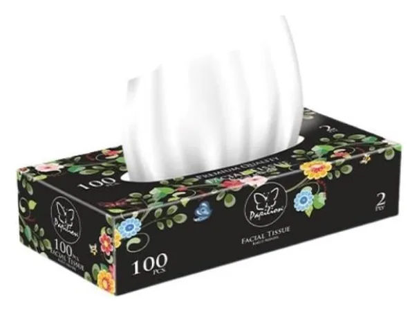 Papilion Kosmetiktücher Box Flower 100pcs
